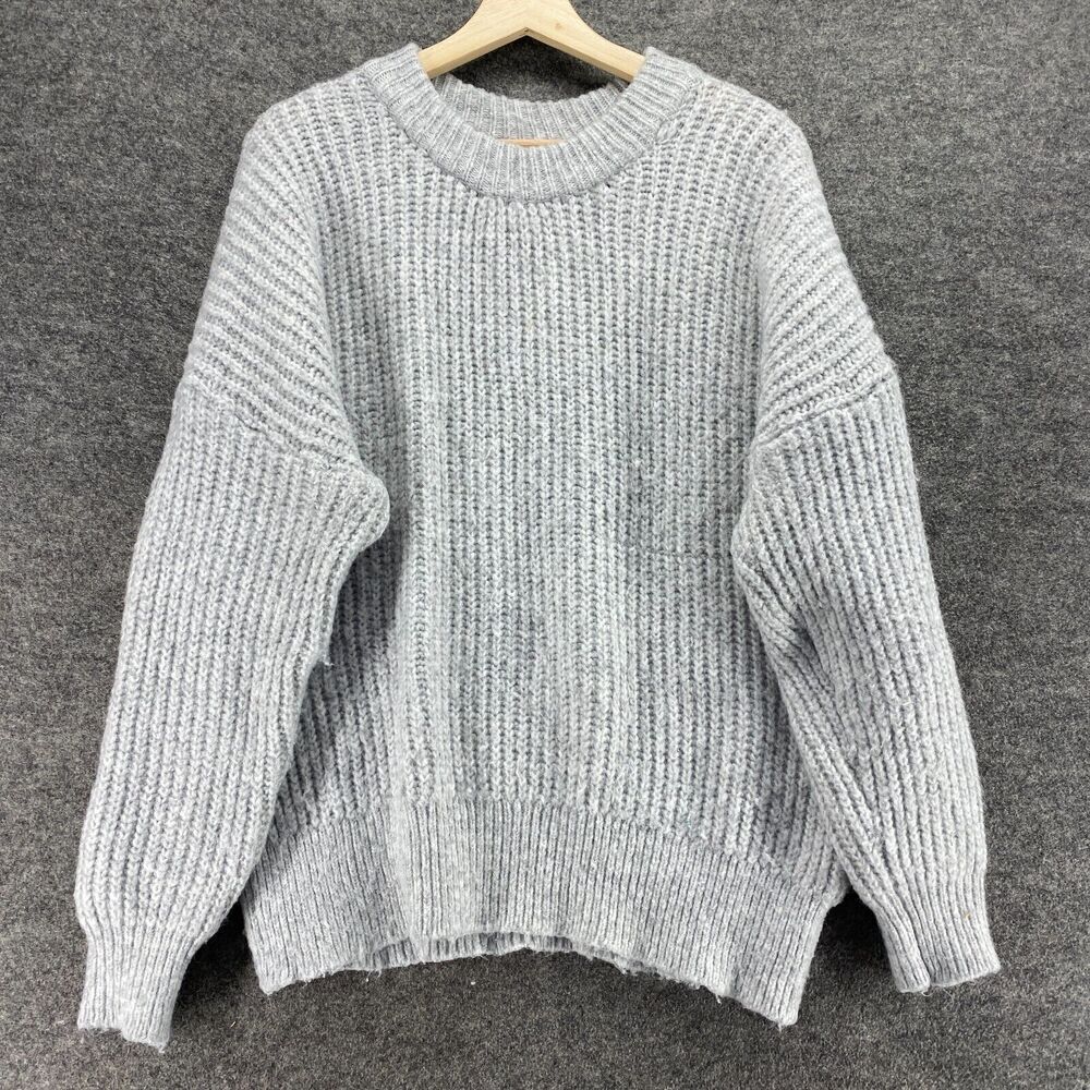Sonoma Sweater Pullover Women 2XL Gray Knit Crew Neck Long Sleeve Acrylic Casual